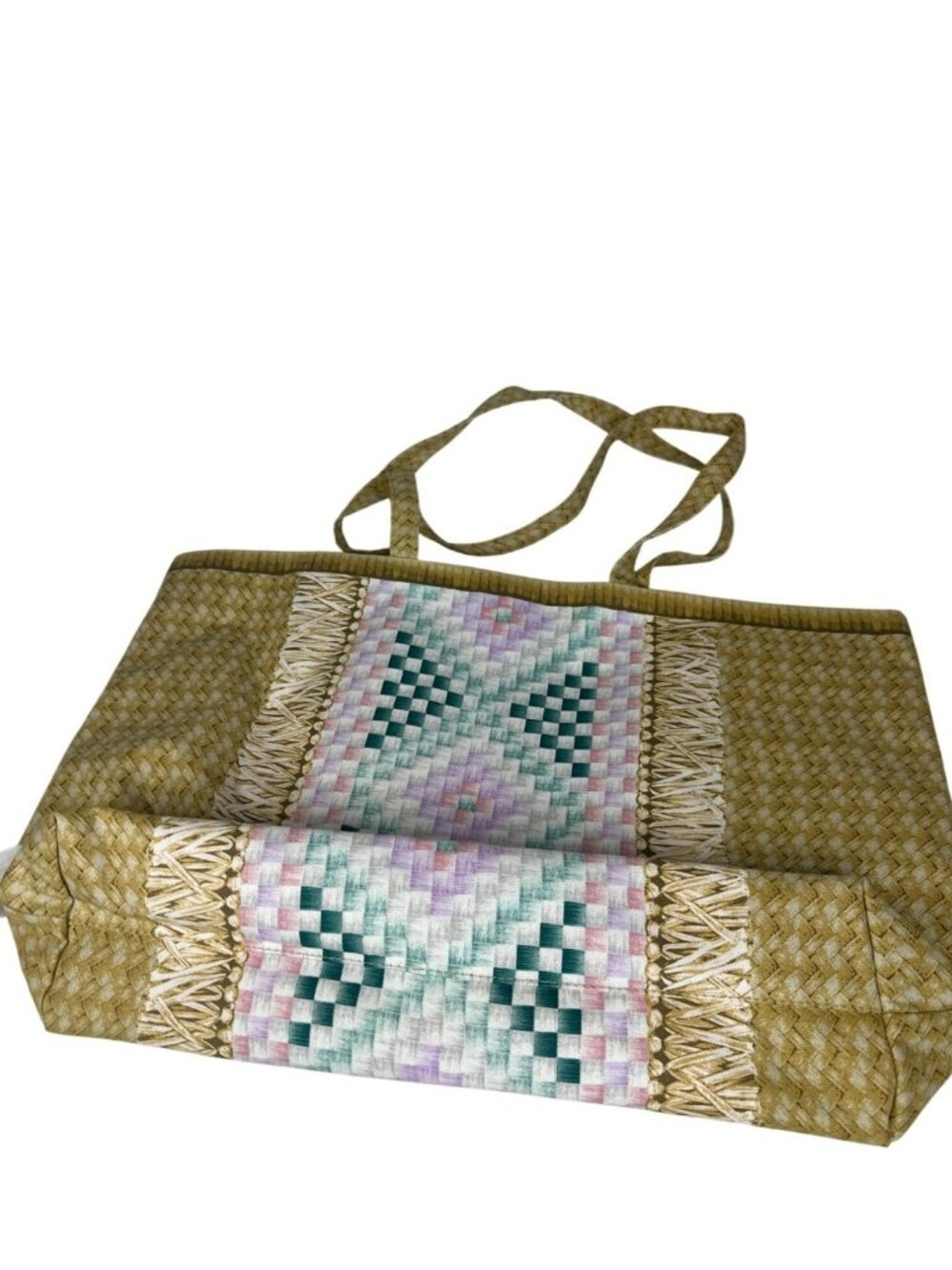 Estee Lauder Shoulder Tan Straw-look Tote Beach Bags--NEW - Picture 3 of 5